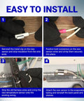 Refrigerator Temperature Sensor Replacement For GE And Hotpoint Models Easy Install Fits WR55X10025 Replaces 914093 AP3185407 PS304103 WR50X10027 Lifetime Protection Keeps Your Fridge Chillin And Running Smooth installed on evaporator tubing