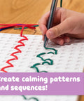 Child threading lace using Calm Down Threading Boards Set Of 2 For Sensory Play And Focus, Autism And ADHD Therapy Toy