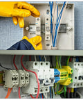 Installing Four Pack 1P 20A 110V Miniature Circuit Breaker DZ47-63 DIN Rail Mount Disconnect Switch in electrical panel