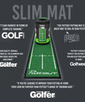 Slim Home Putting Mat for Fast Smooth Roll and Lower Scores, 7.9ft x 0.82ft green surface with golf reviews