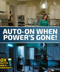 Woman in kitchen during power outage using Portable LED Light Bar For Home And Outdoors 720 Lumens Rechargeable Emergency Light