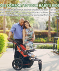 Family strolling with 12.5 Inch Front And 16 Inch Rear Wheel Replacement Tubes And Tires For Strollers Durable Butyl Rubber BPA Free