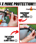 36 Inch Fire Pit Protector For Deck Or Patio Thick 6mm Heat Resistant Mat With Triple Layer Design measurement shown
