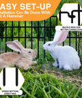 45.33 Feet No Dig Animal Barrier Fence With 32 Panels For Garden And Yard Keeps Pets And Rabbits Out 13 Inch High Metal Fence