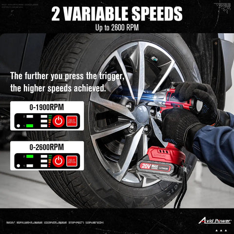 Brushless 1/2-Inch Impact Wrench With 450 Nm Max Torque, 332 Ft-Lbs, 20V Cordless Tool With 2 Speeds used on car tire