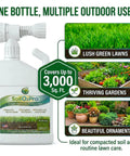Liquid Soil Aerator And Oxygen Active Biostimulant To Revitalize Hard Compacted Clay Soil 32 Oz Hose End Sprayer Cover 3000 Sq Ft