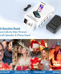 Two In One Bluetooth Speaker Phone Stand For Desk Foldable Adjustable Anti Slip Base With HD Stereo Sound gift ideas