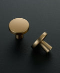Solid Round Kitchen Cabinet Knobs 30 Pack Single Hole Pulls In Champagne Bronze Oil Rubbed Finish For Cabinets And Drawers Strong Zinc Build