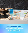 Wooden Airplane Model Kit The Ghost Of Kyiv MiG 29 Fighter Jet With Movable Ailerons Wing Flaps And Tail Rudders Dope 3D Puzzle For Adults And Aviation Enthusiasts, boxed