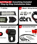 Dirt Bike Light Bar Kit Plug And Play Seven Eighths Inch Handlebar Battery Powered Headlight Universal Fit for CRF110 accessories