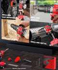 Heavy Hitter Cordless Drill Compatible With Milwaukee 18V Tool Only in use drilling wood, metal, and screws.