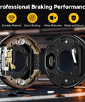 Rear Driver And Passenger Side Brake Cluster With Shoes Beefy Easy Install For TXT Medalist Gas And Electric 1996 And Up