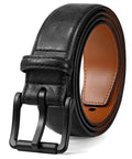 Nickel Free Leather Belt For Men Non Metal TSA Friendly Travel Belt Airport Ready With Black Plastic Buckle Hypoallergenic And Metal Free