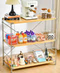 Straight Up Sturdy 12 Pack Clear Plastic Storage Bins With Handles For Pantry Organizing Cabinet Shelving transparent containers on wood shelves.