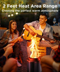 Cozy Tabletop Fire Pit With Stand Smokeless Outdoor Stove For Camping And Patio Use Grab And Go Seven Point Nine By Six Point One Inches Portable Stainless Steel Fueled By Pellets Or Wood Includes Travel Bag, people enjoying outdoor fire pit
