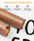 Nonstick Teflon Sheets For Heat Press Transfer, 18 Pack, 12 By 16 Inches, Heat Resistant Up To 518F, PTFE Craft Mats close view