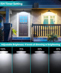 Dual Head Solar Pendant Lights With Remote For Outdoor And Indoor Use illuminating porch with adjustable brightness