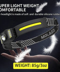 Rechargeable 2 Pack LED Headlamps With 270 Degree Wide Beam And 1200 Lumens, Red Light And Spotlight, silicone rubber design