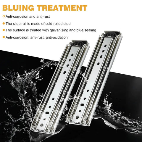 Heavy Duty Drawer Slides 44 Inch With Locking Runners And Metal Rails, anti-corrosion, made of cold rolled steel, water splash
