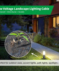 Low Voltage Landscape Wire 18 Gauge Two Conductor SPT Two Wire Outdoor Lighting Cable Black 200 Feet Direct Burial Flexible Copper image