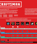 Craftsman vacuum filter chart showing replacement options for different vacuum models and applications including liquids and cold ash.