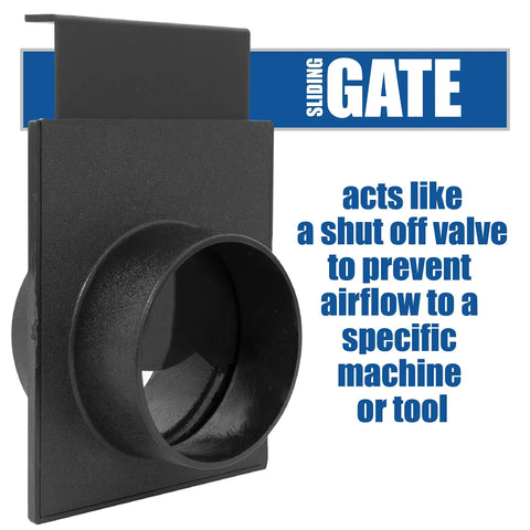 Six Pack 4 Inch Blast Gates With Double Sided Ports For Dust Collection Systems And Shop Vacuums With 4 Inch Hoses Dope