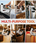Heavy Duty Cordless Brad Nailer And 2 In 1 Electric Stapler With Fast Charge Battery used in various DIY tasks and upholstery projects.