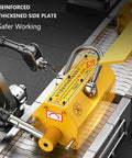 Heavy Duty Permanent Magnetic Lifter With Secure Dual Lock And Rigid Carry Handle For No Sweat Hauling Of Steel Sheets Iron Rods And Heavy Workshop Gear Built Tough For The Grind, showing reinforced design.
