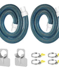 2 Pack 1.25 Inch EVA Pool Pro Grade Hoses With 2026 Upgrade Flexible Tube Head And 2 Brackets For Above Ground Pools Vacuum Replacement Heavy Duty Hose 59 Inch Length