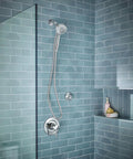 Remote Dock For Magnetix Handheld Shower Head Chrome Finish Easy Install in a modern bathroom setting.