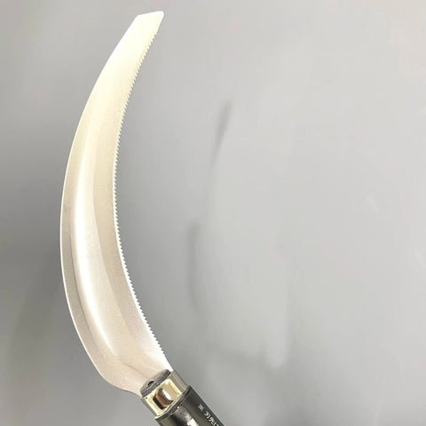 Stainless Steel Sawtooth Sickle For Garden Weeding And Harvesting Pro Grade Lightweight Sharp Edge Tool For Grass Mowing And Rice Harvesting Made From Surgical Grade Steel.