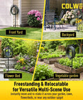 All In One Garden Hose Holder Kit With 50 Ft Hose Half Inch in front yard, backyard, flower bed, and vegetable garden settings