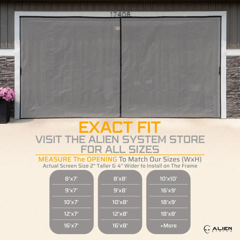 Magnetic Garage Door Screen 12x8 Ft Easy Install Keeps Bugs Out And Fresh Air In Durable Mesh Fits 12x8 And Other Sizes DIY Quick Setup