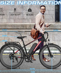 Man standing with All Terrain Fat Tire Electric Bike For Adults With 1000W Peak Motor, 20 MPH Top Speed, 60 Mile Range highlighted.