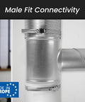 Heavy Duty Galvanized Steel Four Inch Tee Shape Ducting Splitter Solid Ninety Degree Vent Adapter connection with male fit design.