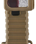 Sidewinder Boot Tactical Light With 2 AA Batteries, 55 Lumen LED, rugged high impact polymer, front view, coyote color