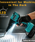 Beefed Up Cordless Rivet Gun with Brushless Power Automatic Pop Rivet Tool for 18V Max Batteries high torque LED light use