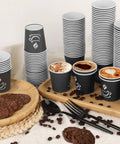 4 Oz Disposable Paper Espresso Cups 500 Pack Small Coffee Cups For Hot Or Cold Drinks Ideal For Espresso Cappuccino Parties Picnics Home Office And Business Black