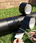 Applying Heavy Duty Waterproof Duct Tape That Sticks Like Crazy For Indoor And Outdoor Repairs A Go To Home Fix For PVC Leaks Buckets
