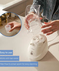 Steam Inhaler For Fast Drug Free Congestion Relief With Adjustable Steam Control, Universal Mask shown with easy setup and water use