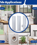 Window Vent Kit With Louvered Cover For 3 Inch And 4 Inch Vent Hose in use with dryer, laser engraver, and 3D printer.