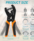 Heavy Duty Grommet Kit With One Quarter Inch And Three Eighth Inch Dies, Four Hundred Eyelets, Magnetic Eyelet Pliers and dies