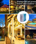 Straight Up Heavy Duty AC DC Din Rail Power Supply 60 Watt 24 Volt in indoor and outdoor lighting settings.