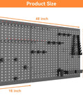Heavy Duty Metal Pegboard Wall Organizer For Garage And Shop Gear Up Your Workspace With A 24 By 48 Inch Pegboard With Hooks