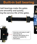 Heavy Duty T Bolt Gate Hinges Pair Handles 700 Lbs Load Bearing with built-in ball bearing for smooth operation.