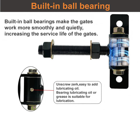 Heavy Duty T Bolt Gate Hinges Pair Handles 700 Lbs Load Bearing with built-in ball bearing for smooth operation.
