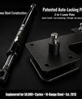 Queen Size Murphy Bed Hardware Kit Featuring Bulletproof Gas Piston Lift Systems with stainless steel auto-locking pivot for easy installation.