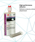 Fast Acting Plastic Repair Epoxy Adhesive That Sets In Seconds Two Part Glue For Any Surface Translucent Finish Gap Filling Power DIY Friendly Heavy Duty Bond 200 ML Cartridge Standard with mixing nozzles