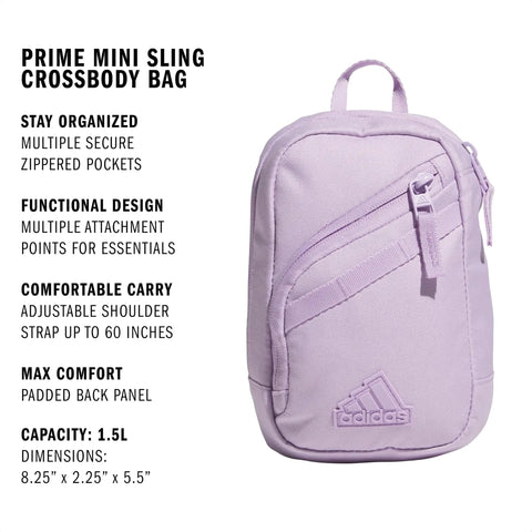 Mini Sling Crossbody Bag For Festivals And Travel With Multiple Zippered Pockets, Ample Storage, Multiple Attachment Points