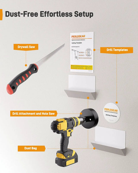 TV In Wall Cable Management Kit With USB And Type C Ports Cord Hider For Wall Mounted TVs With Recessed Power Includes Drill Templates